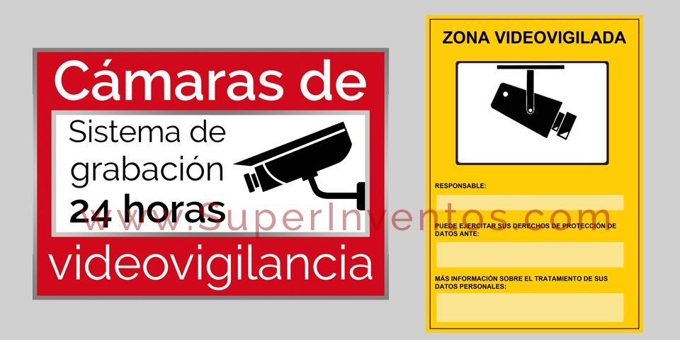 Placas y carteles informativos en la instalación de sistemas de alarma –  SuperInventos.com